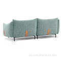 Diseño de muebles de sala de estar sofá moderno cuero de cuero